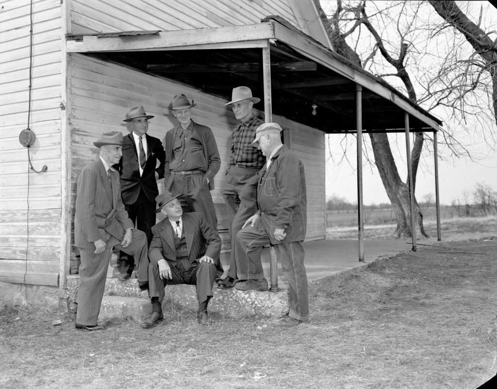 Seven farmers met at a one-room schoolhouse near Brunswick, Mo., to discuss an article by William Hirth calling for the formation of farm clubs. Soon they placed the first cooperative order for 1,150 pounds of baler twine.